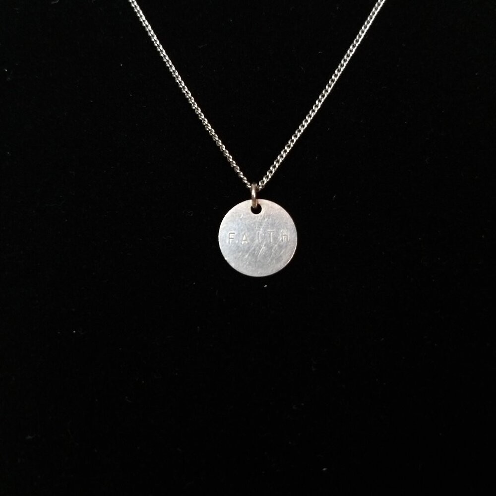 The Giving Keys Disc Faith Pendant Necklace Delicate Gift Adjustable Minimalist